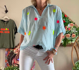 Blouse bleu ciel Tina