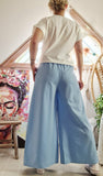 Pantalon large bleu ciel