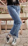 Jeans Revers Strass