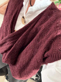 Pull croisé Margaux bordeaux du 38 au 52