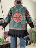 Veste bohème verte du 36 au 44/46