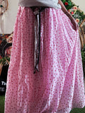 Jupe rose à pois