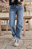 Jeans Revers Strass