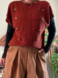Pull sans manches Gaby terracotta du 36 au 42