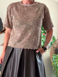 Haut dentelle Marquise taupe du 36 au 42