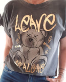 Tee-shirt Leave noir délavé