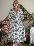 Robe Cheyenne blanc/kaki