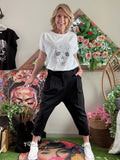 Tee-shirt Skull strass blanc