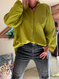 Blouse fluide vert anis du 38 au 48