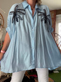 Blouse Sunset bleu ciel