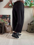 Pantalon avec ceinture Agathe noir du 36 au 46