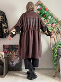Manteau long Never chocolat Du 38 au 52