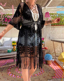 Gilet kimono Cindya noir