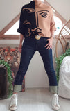 Pull Rostro camel/noir