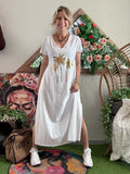 Robe longue blanche Sunset