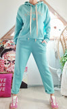 Ensemble jogg Bohème turquoise