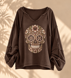 Sweat Oversize CALAVERA chocolat du 38 au 52