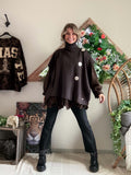 Pull/poncho Esmée chocolat du 36 au 52