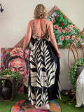 Robe longue Tropicale noire