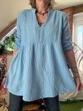 Blouse Caroline bleu ciel