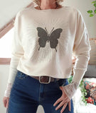 Pull Papillon blanc