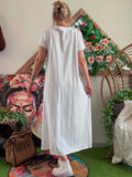 Robe longue blanche Sunset
