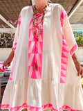 Robe poncho fushia Jaipur