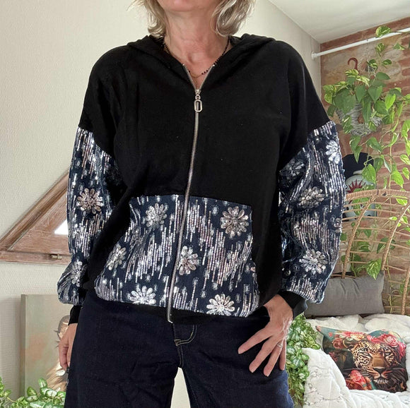 Gilet Bleu jeans noir