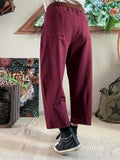 Pantalon avec ceinture Agathe bordeaux du 36 au 46
