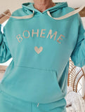 Ensemble jogg Bohème turquoise