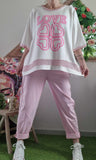 Haut Love blanc/ rose
