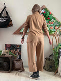 Pantalon avec ceinture Agathe camel du 36 au 46