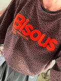 Sweat Bisous chocolat du 36 au 44