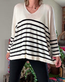 Pull rayures noir