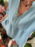 Blouse Caroline bleu ciel