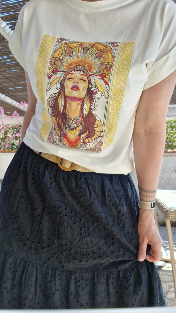 Tee-shirt India blanc