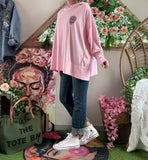 Sweat Skull strass rose
