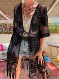 Gilet kimono Cindya noir