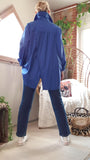 Chemise longue Bleu électrique Oversize