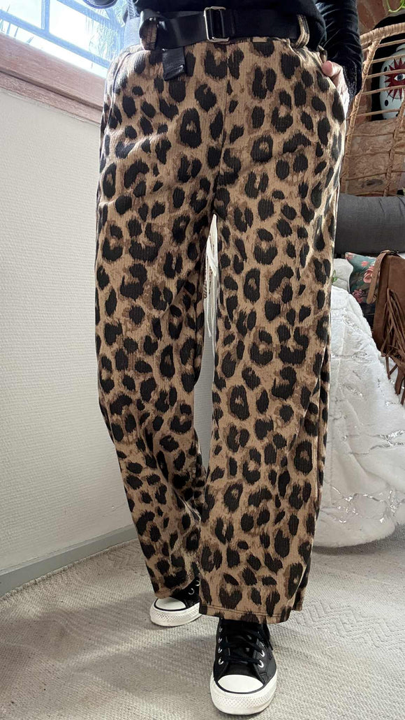 Panta jogg Félin camel