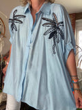 Blouse Sunset bleu ciel