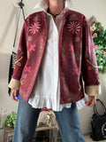 Veste imprimé bohème bordeaux du 36 au 44/46
