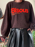 Sweat Bisous chocolat du 36 au 44