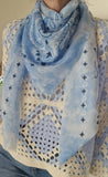 Écharpe bandana bleu ciel