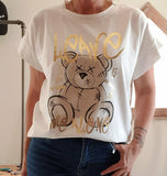 Tee-shirt Leave  blanc