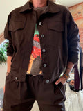 Veste City chocolat du 38 au 48