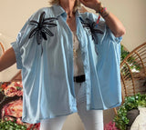 Blouse Sunset bleu ciel