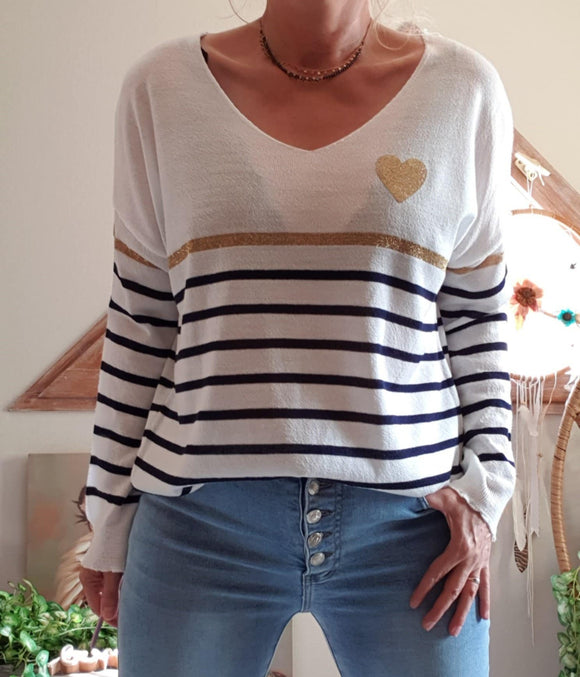 Pull rayures noir ❤️
