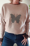 Pull Papillon taupe