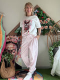 Pantalon Stéphane rayures roses